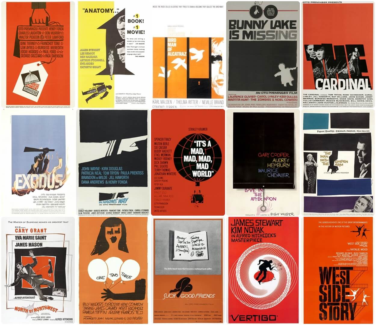 Collection of Saul Bass posters