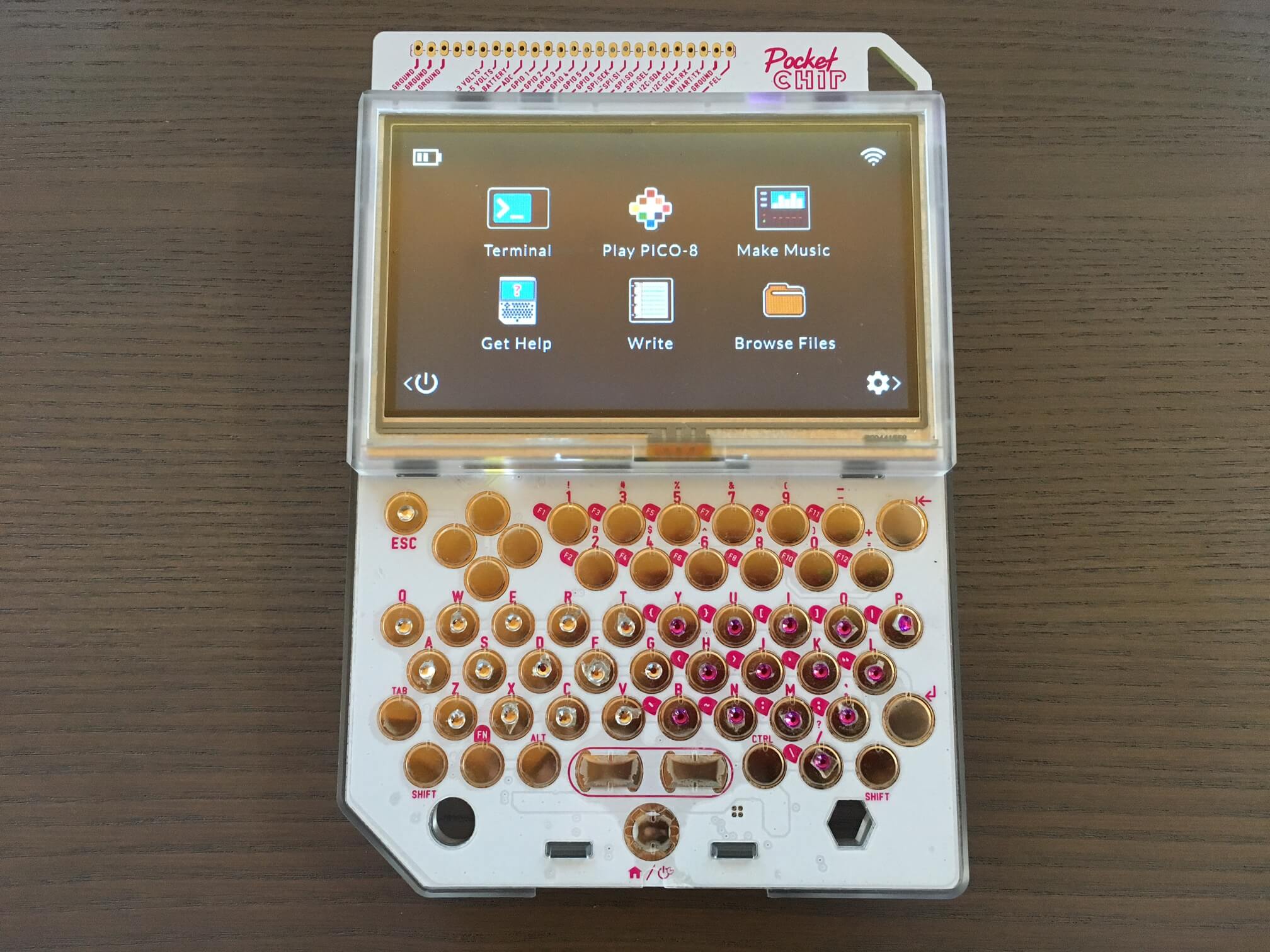 Pocketchip running Linux