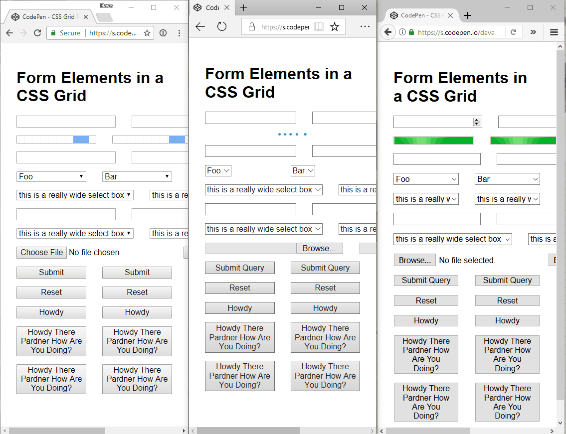 Screenshot of replaced elements rendering in Chrome, Firefox and Edge