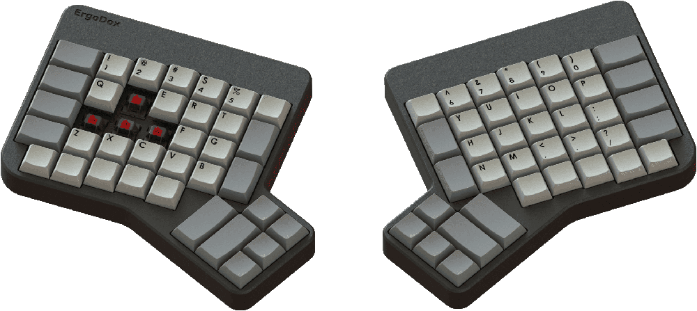 Ergodox separated keyboard that doesn’t look anything like a normal keyboard